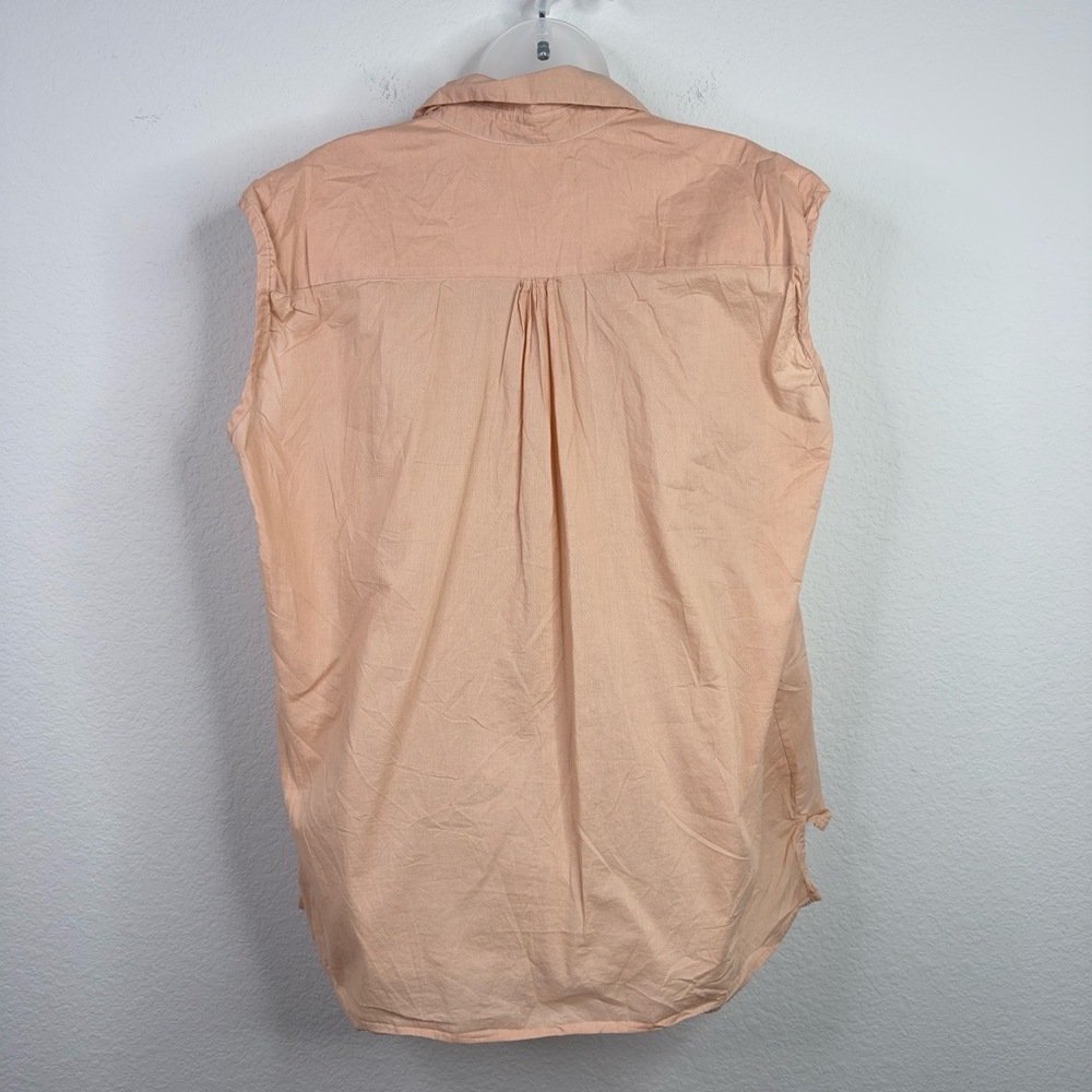 CALI by Cali Dreaming Shirt‎ Womens  L Peach Popover Minimalist Lagenlook Preppy View 2